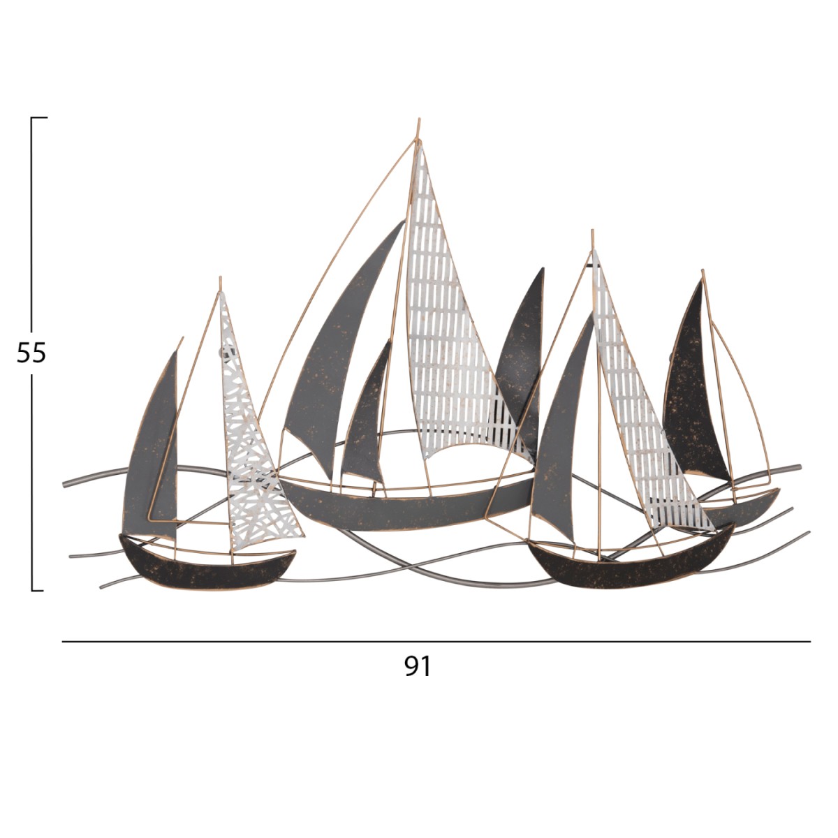 ΜΕΤΑΛΛΙΚΟ ΔΙΑΚΟΣΜΗΤΙΚΟ ΤΟΙΧΟΥ HM7160 ΑΝΘΡΑΚΙ ΛΕΥΚΟ ΧΡΥΣΟ 91x3x55Y εκ.