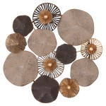 ΜΕΤΑΛΛΙΚΟ ΔΙΑΚΟΣΜΗΤΙΚΟ ΤΟΙΧΟΥ HM7163 ΚΑΦΕ ΕΚΡΟΥ ΧΡΥΣΟ 69x8x69Y εκ.