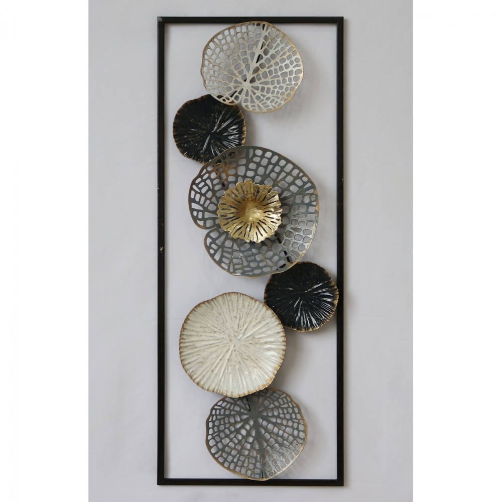 ΜΕΤΑΛΛΙΚΟ ΔΙΑΚΟΣΜΗΤΙΚΟ ΤΟΙΧΟΥ HM7169 ΜΑΥΡΟ ΛΕΥΚΟ ΑΣΗΜΙ 28x4x75Y εκ.