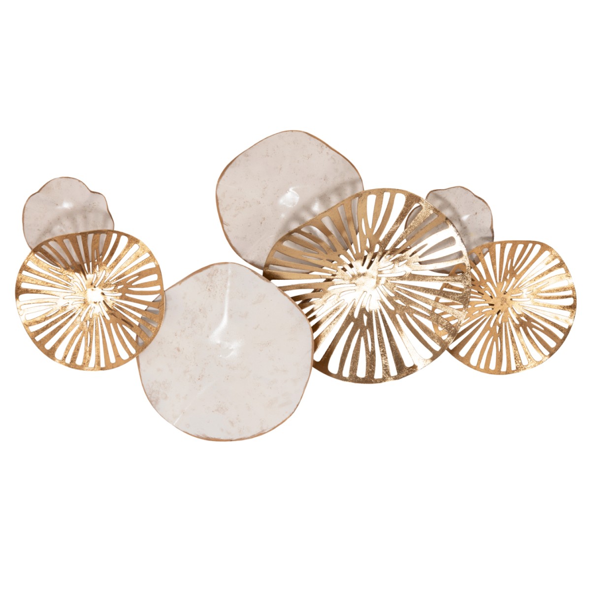 ΜΕΤΑΛΛΙΚΟ ΔΙΑΚΟΣΜΗΤΙΚΟ ΤΟΙΧΟΥ HM7177 ΧΡΥΣΟ ΛΕΥΚΟ 74x10x38Y εκ.