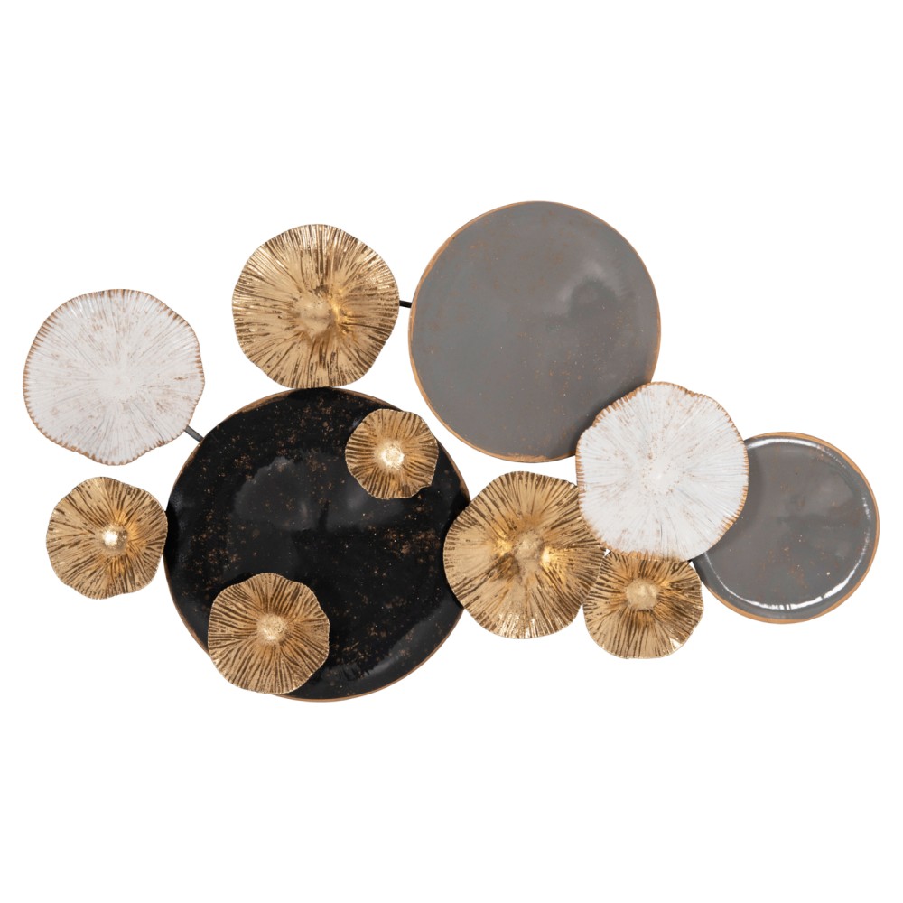 ΜΕΤΑΛΛΙΚΟ ΔΙΑΚΟΣΜΗΤΙΚΟ ΤΟΙΧΟΥ HM7179 ΓΚΡΙ ΧΡΥΣΟ 66x6x38Y εκ.