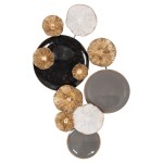 ΜΕΤΑΛΛΙΚΟ ΔΙΑΚΟΣΜΗΤΙΚΟ ΤΟΙΧΟΥ HM7179 ΓΚΡΙ ΧΡΥΣΟ 66x6x38Y εκ.