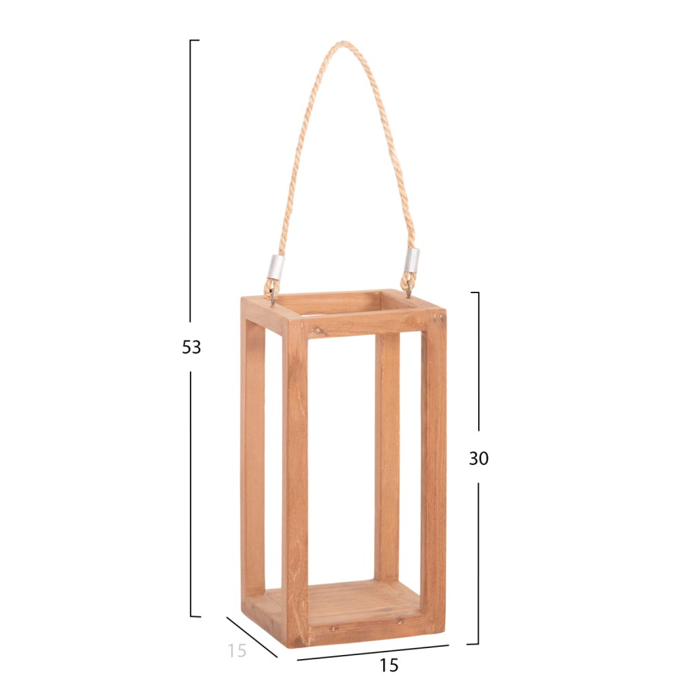 ΕΠΙΤΡΑΠΕΖΙΟ ΔΙΑΚΟΣΜΗΤΙΚΟ ΦΑΝΑΡΙ ΓΙΑ ΚΕΡΙ FENT HM4583 ΞΥΛΟ TEAK ΦΥΣΙΚΟ 15x15x30-53Υεκ.