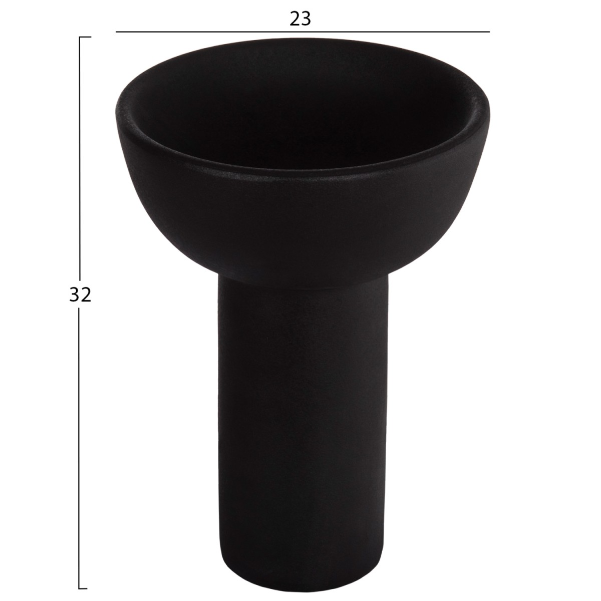 ΕΠΙΤΡΑΠΕΖΙΟ ΚΕΡΑΜΙΚΟ ΔΙΑΚΟΣΜΗΤΙΚΟ ELENDIL HM4602.02 ΜΑΥΡΟ ΜΑΤ Φ23x32Υ εκ ΕΠΙΤΡΑΠΕΖΙΟ ΚΕΡΑΜΙΚΟ ΔΙΑΚΟΣΜΗΤΙΚΟ ELENDIL HM4602.02 ΜΑΥΡΟ ΜΑΤ Φ23x32Υ εκ