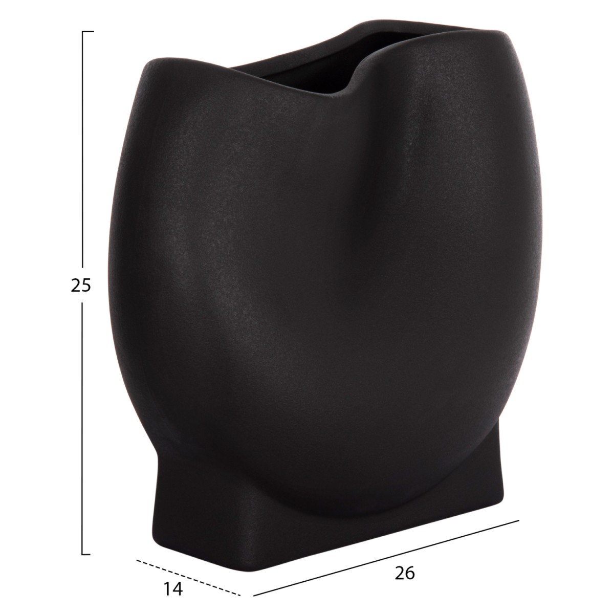 ΕΠΙΤΡΑΠΕΖΙΟ ΚΕΡΑΜΙΚΟ ΔΙΑΚΟΣΜΗΤΙΚΟ GLAΖΕ HM4610.02 ΜΑΥΡΟ ΜΑΤ 26x14x25Υεκ ΕΠΙΤΡΑΠΕΖΙΟ ΚΕΡΑΜΙΚΟ ΔΙΑΚΟΣΜΗΤΙΚΟ GLAΖΕ HM4610.02 ΜΑΥΡΟ ΜΑΤ 26x14x25Υεκ