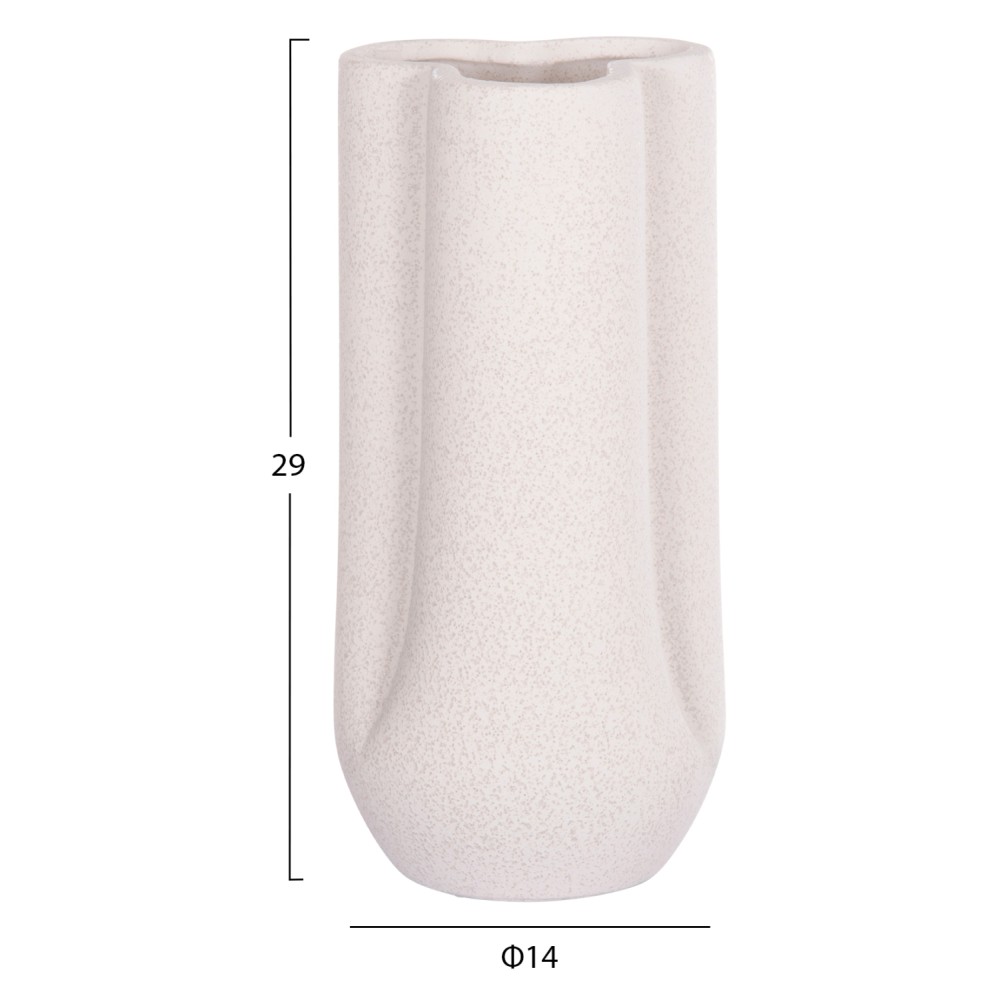 ΕΠΙΤΡΑΠΕΖΙΟ ΚΕΡΑΜΙΚΟ ΔΙΑΚΟΣΜΗΤΙΚΟ GLAΖΕ HM4612.01 ΚΡΥΣΤΑΛΛΙΚΟ ΥΠΟΛΕΥΚΟ Φ14x29Υεκ