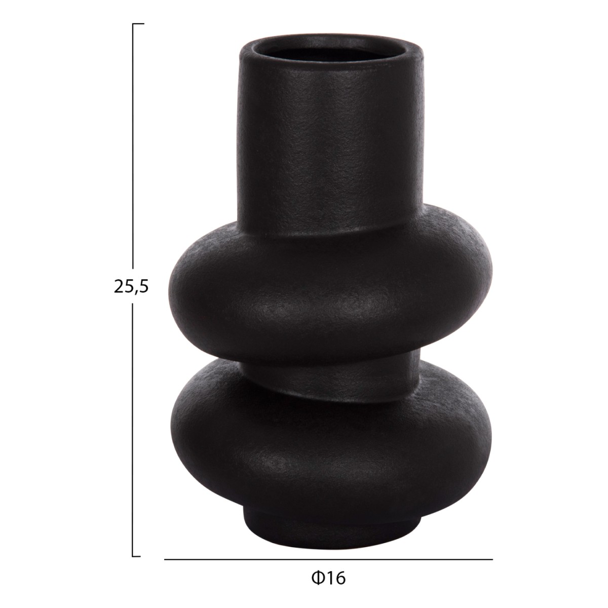 ΕΠΙΤΡΑΠΕΖΙΟ ΚΕΡΑΜΙΚΟ ΔΙΑΚΟΣΜΗΤΙΚΟ ROOK HM4627.02 ΜΑΥΡΟ ΜΑΤ Φ16x25,5Υεκ ΕΠΙΤΡΑΠΕΖΙΟ ΚΕΡΑΜΙΚΟ ΔΙΑΚΟΣΜΗΤΙΚΟ ROOK HM4627.02 ΜΑΥΡΟ ΜΑΤ Φ16x25,5Υεκ