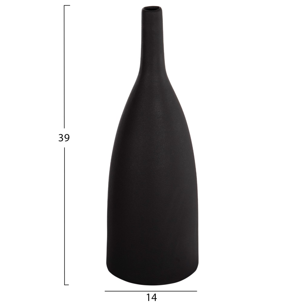 ΕΠΙΤΡΑΠΕΖΙΟ ΚΕΡΑΜΙΚΟ ΔΙΑΚΟΣΜΗΤΙΚΟ GALAD HM4634.02 ΜΑΥΡΟ ΜΑΤ Φ14x39Υεκ