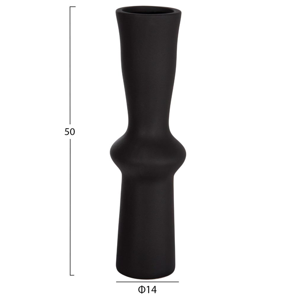 ΕΠΙΤΡΑΠΕΖΙΟ ΚΕΡΑΜΙΚΟ ΔΙΑΚΟΣΜΗΤΙΚΟ SCEPTER HM4637.02 ΜΑΥΡΟ ΜΑΤ Φ14x50Υεκ