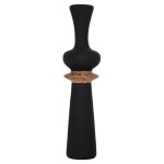 ΔΙΑΚΟΣΜΗΤΙΚΟ ΒΑΖΟ ΔΑΠΕΔΟΥ NEBULA HM4660.01L FIBER CEMENT ΜΑΥΡΟ--ΞΥΛΟ ΤΕΑΚ Φ45x172Υεκ