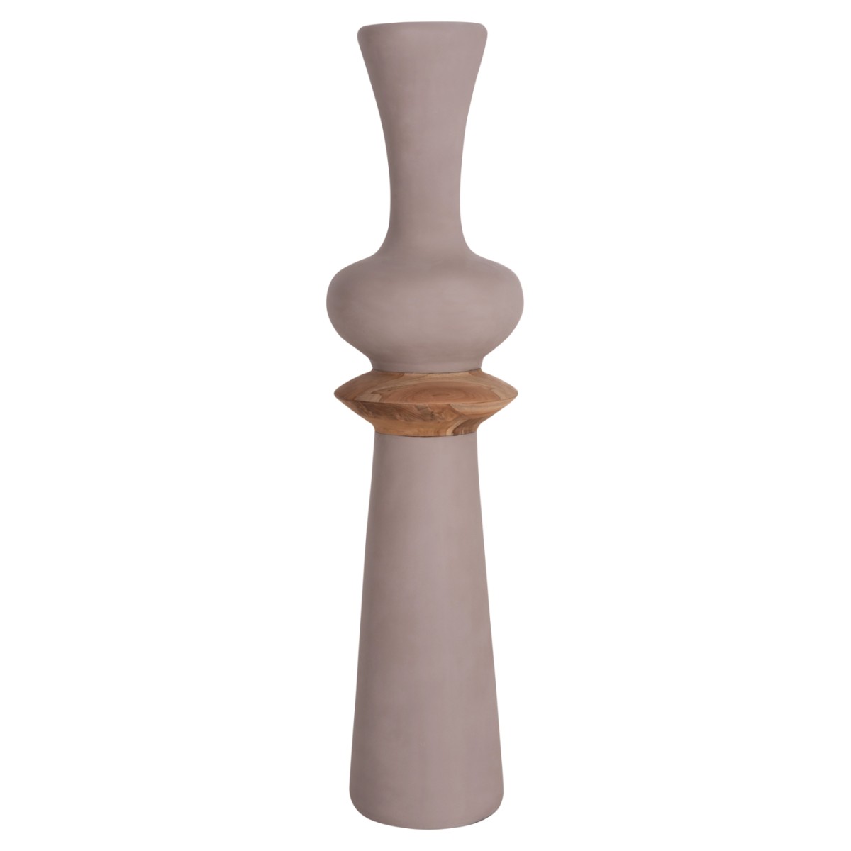 ΔΙΑΚΟΣΜΗΤΙΚΟ ΒΑΖΟ ΔΑΠΕΔΟΥ NEBULA HM4660.05L FIBER CEMENT TAUPE--ΞΥΛΟ ΤΕΑΚ Φ45x172Υεκ