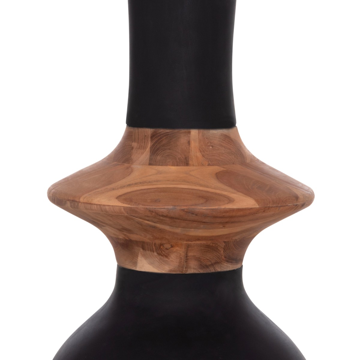 ΔΙΑΚΟΣΜΗΤΙΚΟ ΒΑΖΟ ΔΑΠΕΔΟΥ NEBULA HM4660.01M FIBER CEMENT ΜΑΥΡΟ--ΞΥΛΟ ΤΕΑΚ Φ45x148Υεκ