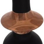 ΔΙΑΚΟΣΜΗΤΙΚΟ ΒΑΖΟ ΔΑΠΕΔΟΥ NEBULA HM4660.01M FIBER CEMENT ΜΑΥΡΟ--ΞΥΛΟ ΤΕΑΚ Φ45x148Υεκ