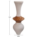 ΔΙΑΚΟΣΜΗΤΙΚΟ ΒΑΖΟ ΔΑΠΕΔΟΥ NEBULA HM4660.02S FIBER CEMENT ΛΕΥΚΟ--ΞΥΛΟ ΤΕΑΚ Φ45x120Υεκ