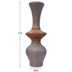 ΔΙΑΚΟΣΜΗΤΙΚΟ ΒΑΖΟ ΔΑΠΕΔΟΥ NEBULA HM4660.05S FIBER CEMENT TAUPE--ΞΥΛΟ ΤΕΑΚ Φ45x120Υεκ
