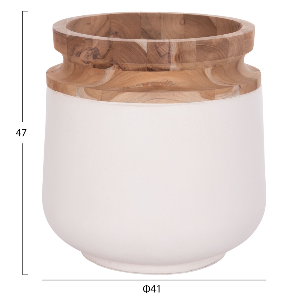 ΔΙΑΚΟΣΜΗΤΙΚΟ ΒΑΖΟ ΔΑΠΕΔΟΥ LINTER HM4662.02L FIBER CEMENT ΛΕΥΚΟ--ΞΥΛΟ ΤΕΑΚ Φ41x47Υεκ. ΔΙΑΚΟΣΜΗΤΙΚΟ ΒΑΖΟ ΔΑΠΕΔΟΥ LINTER HM4662.02L FIBER CEMENT ΛΕΥΚΟ--ΞΥΛΟ ΤΕΑΚ Φ41x47Υεκ.