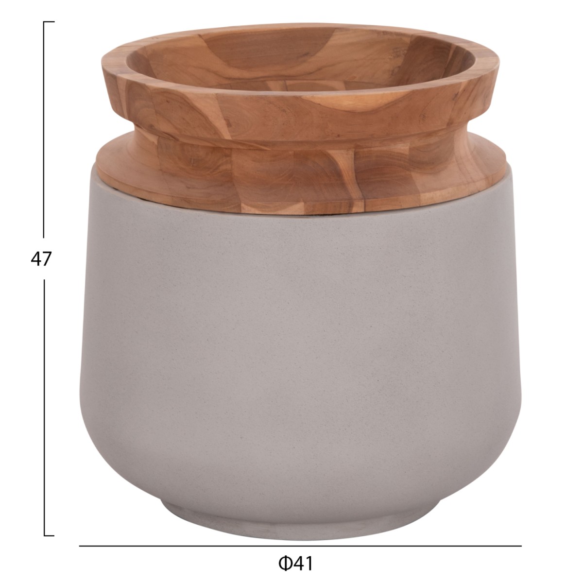 ΔΙΑΚΟΣΜΗΤΙΚΟ ΒΑΖΟ ΔΑΠΕΔΟΥ LINTER HM4662.03L FIBER CEMENT ΓΚΡΙ--ΞΥΛΟ ΤΕΑΚ Φ41x47Υ ΔΙΑΚΟΣΜΗΤΙΚΟ ΒΑΖΟ ΔΑΠΕΔΟΥ LINTER HM4662.03L FIBER CEMENT ΓΚΡΙ--ΞΥΛΟ ΤΕΑΚ Φ41x47Υ