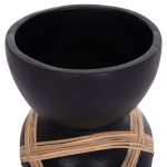 ΔΙΑΚΟΣΜΗΤΙΚΟ ΒΑΖΟ ΔΑΠΕΔΟΥ MAYNARD HM4672.01L FIBER CEMENT ΜΑΥΡΟ-RATTAN Φ32x62.5Υεκ ΔΙΑΚΟΣΜΗΤΙΚΟ ΒΑΖΟ ΔΑΠΕΔΟΥ MAYNARD HM4672.01L FIBER CEMENT ΜΑΥΡΟ-RATTAN Φ32x62.5Υεκ