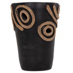 ΕΠΙΤΡΑΠΕΖΙΟ ΔΙΑΚΟΣΜΗΤΙΚΟ ΒΑΖΟ DEAN HM4677.01S ΤΕΡΑΚΟΤΑ ΣΕ ΜΑΥΡΟ--Φ19x25Υεκ.