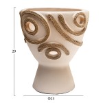 ΕΠΙΤΡΑΠΕΖΙΟ ΔΙΑΚΟΣΜΗΤΙΚΟ ΒΑΖΟ DEAN HM4678.02 ΤΕΡΑΚΟΤΑ ΣΕ ΚΡΕΜ--Φ25x28Υεκ.