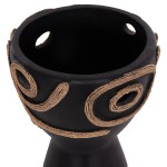 ΕΠΙΤΡΑΠΕΖΙΟ ΔΙΑΚΟΣΜΗΤΙΚΟ ΒΑΖΟ DEAN HM4678.01 ΤΕΡΑΚΟΤΑ ΣΕ ΜΑΥΡΟ--Φ23x29Υεκ.