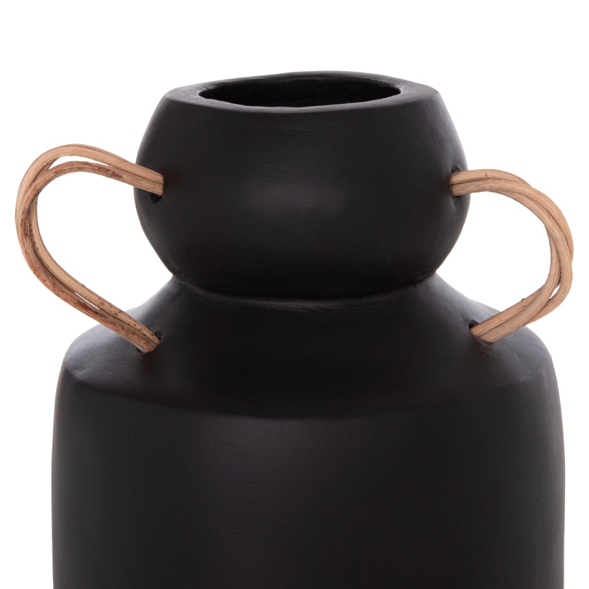 ΔΙΑΚΟΣΜΗΤΙΚΟ ΒΑΖΟ MIBO HM4688.01M ΤΕΡΑΚΟΤΑ ΜΑΥΡH--ΧΕΡΟΥΛΙΑ ΦΥΣΙΚΟ RATTAN Φ16,5x26Υεκ