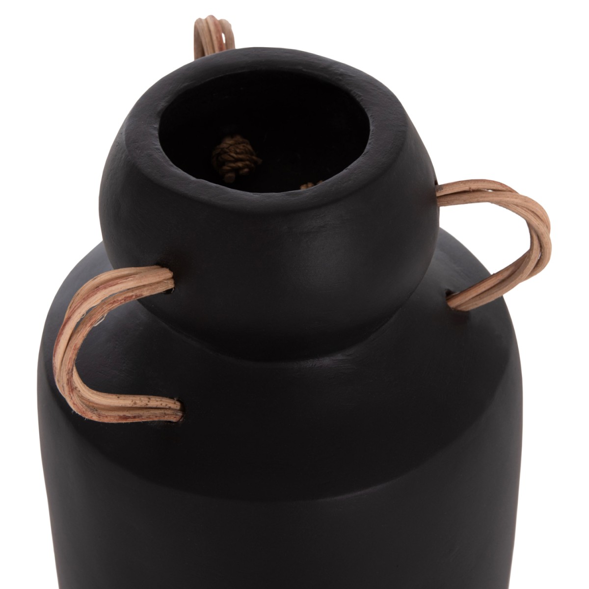 ΔΙΑΚΟΣΜΗΤΙΚΟ ΒΑΖΟ MIBO HM4688.01M ΤΕΡΑΚΟΤΑ ΜΑΥΡH--ΧΕΡΟΥΛΙΑ ΦΥΣΙΚΟ RATTAN Φ16,5x26Υεκ