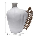 ΕΠΙΤΡΑΠΕΖΙΟ ΔΙΑΚΟΣΜΗΤΙΚΟ JEBB HM4689.02 ΛΕΥΚΗ ΤΕΡΑΚΟΤΑ & GRASS--32x15x33Υεκ.