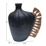 ΕΠΙΤΡΑΠΕΖΙΟ ΔΙΑΚΟΣΜΗΤΙΚΟ JEBB HM4689.01 ΜΑΥΡΗ ΤΕΡΑΚΟΤΑ & GRASS--32x15x33Υεκ.