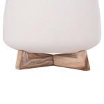 ΓΛΑΣΤΡΑ ΕΣ.ΧΩΡΟΥ FRELLO HM4674.02L ΛΕΥΚΟ FIBER CEMENT--TEAK ΒΑΣΗ 29x29x23,5Υεκ.