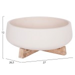 ΓΛΑΣΤΡΑ ΕΣ.ΧΩΡΟΥ FRELLO HM4674.02M ΛΕΥΚΟ FIBER CEMENT--TEAK ΒΑΣΗ 27x26,5x12Υεκ.