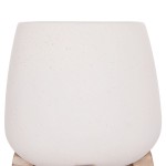 ΓΛΑΣΤΡΑ ΕΣ.ΧΩΡΟΥ FRELLO HM4674.02S ΛΕΥΚΟ FIBER CEMENT--TEAK ΒΑΣΗ 14,5x14,5x16Υεκ.