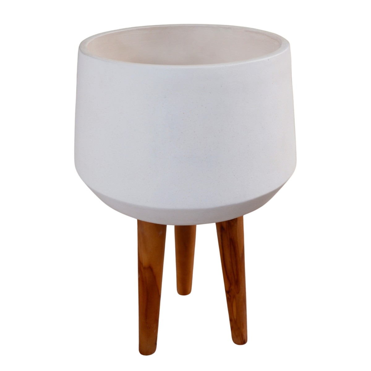 ΓΛΑΣΤΡΑ ΕΣΩΤ.ΧΩΡΟΥ QUAN HM4680.02L FIBER CEMENT ΛΕΥΚΟ--ΒΑΣΗ TEAK Φ38x62Υεκ