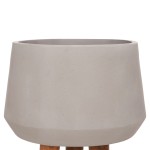 ΓΛΑΣΤΡΑ ΕΣΩΤ.ΧΩΡΟΥ QUAN HM4680.03L FIBER CEMENT ΓΚΡΙ--ΒΑΣΗ TEAK Φ38x62Υεκ