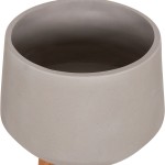 ΓΛΑΣΤΡΑ ΕΣΩΤ.ΧΩΡΟΥ QUAN HM4680.03L FIBER CEMENT ΓΚΡΙ--ΒΑΣΗ TEAK Φ38x62Υεκ