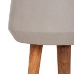 ΓΛΑΣΤΡΑ ΕΣΩΤ.ΧΩΡΟΥ QUAN HM4680.03L FIBER CEMENT ΓΚΡΙ--ΒΑΣΗ TEAK Φ38x62Υεκ