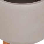 ΓΛΑΣΤΡΑ ΕΣΩΤ.ΧΩΡΟΥ QUAN HM4680.03L FIBER CEMENT ΓΚΡΙ--ΒΑΣΗ TEAK Φ38x62Υεκ