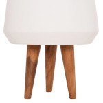 ΓΛΑΣΤΡΑ ΕΣΩΤ.ΧΩΡΟΥ QUAN HM4680.02M FIBER CEMENT ΛΕΥΚΟ--ΒΑΣΗ TEAK Φ35x50Υεκ