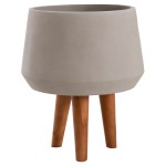 ΓΛΑΣΤΡΑ ΕΣΩΤ.ΧΩΡΟΥ QUAN HM4680.03M FIBER CEMENT ΓΚΡΙ--ΒΑΣΗ TEAK Φ35x50Υεκ