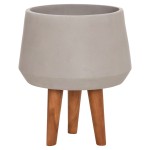 ΓΛΑΣΤΡΑ ΕΣΩΤ.ΧΩΡΟΥ QUAN HM4680.03M FIBER CEMENT ΓΚΡΙ--ΒΑΣΗ TEAK Φ35x50Υεκ