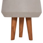 ΓΛΑΣΤΡΑ ΕΣΩΤ.ΧΩΡΟΥ QUAN HM4680.03M FIBER CEMENT ΓΚΡΙ--ΒΑΣΗ TEAK Φ35x50Υεκ