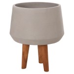 ΓΛΑΣΤΡΑ ΕΣΩΤ.ΧΩΡΟΥ QUAN HM4680.03M FIBER CEMENT ΓΚΡΙ--ΒΑΣΗ TEAK Φ35x50Υεκ