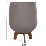 ΣΕΤ 3 ΓΛΑΣΤΡΕΣ ΜΕ TEAK ΒΑΣΕΙΣ TRYLL HM4681.03 FIBER CEMENT--ΓΚΡΙ