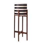 ΓΛΑΣΤΡΑ-ΚΑΣΠΟ ΕΣΩΤ.ΧΩΡΟΥ RENTIL HM4683L FIBER CEMENT ΛΕΥΚΟ/ΜΑΥΡΟ--ΒΑΣΗ TEAK Φ35x45Υεκ