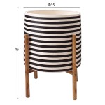 ΓΛΑΣΤΡΑ ΕΣΩΤ.ΧΩΡΟΥ RENTIL HM4683S FIBER CEMENT ΛΕΥΚΟ/ΜΑΥΡΟ--ΒΑΣΗ TEAK Φ23x60Υεκ