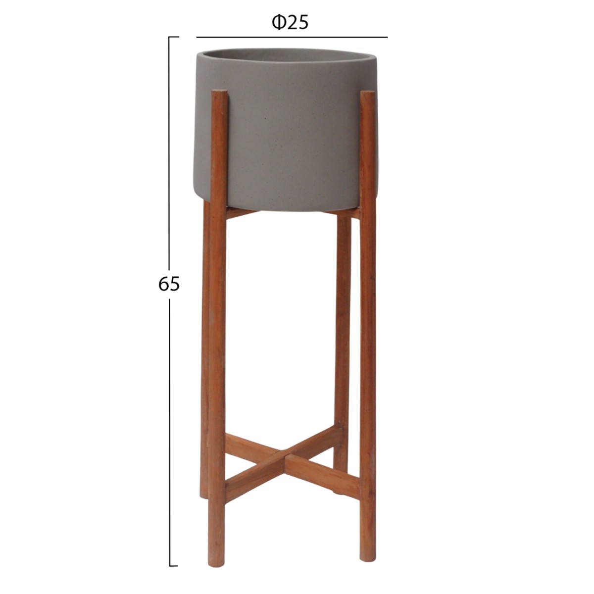 ΓΛΑΣΤΡΑ ΕΣΩΤ.ΧΩΡΟΥ RENTIL HM4684.03L FIBER CEMENT ΧΡΩΜΑ ΓΚΡΙ--ΒΑΣΗ TEAK Φ27x66Υ