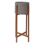 ΓΛΑΣΤΡΑ ΕΣΩΤ.ΧΩΡΟΥ RENTIL HM4684.03L FIBER CEMENT ΧΡΩΜΑ ΓΚΡΙ--ΒΑΣΗ TEAK Φ27x66Υ