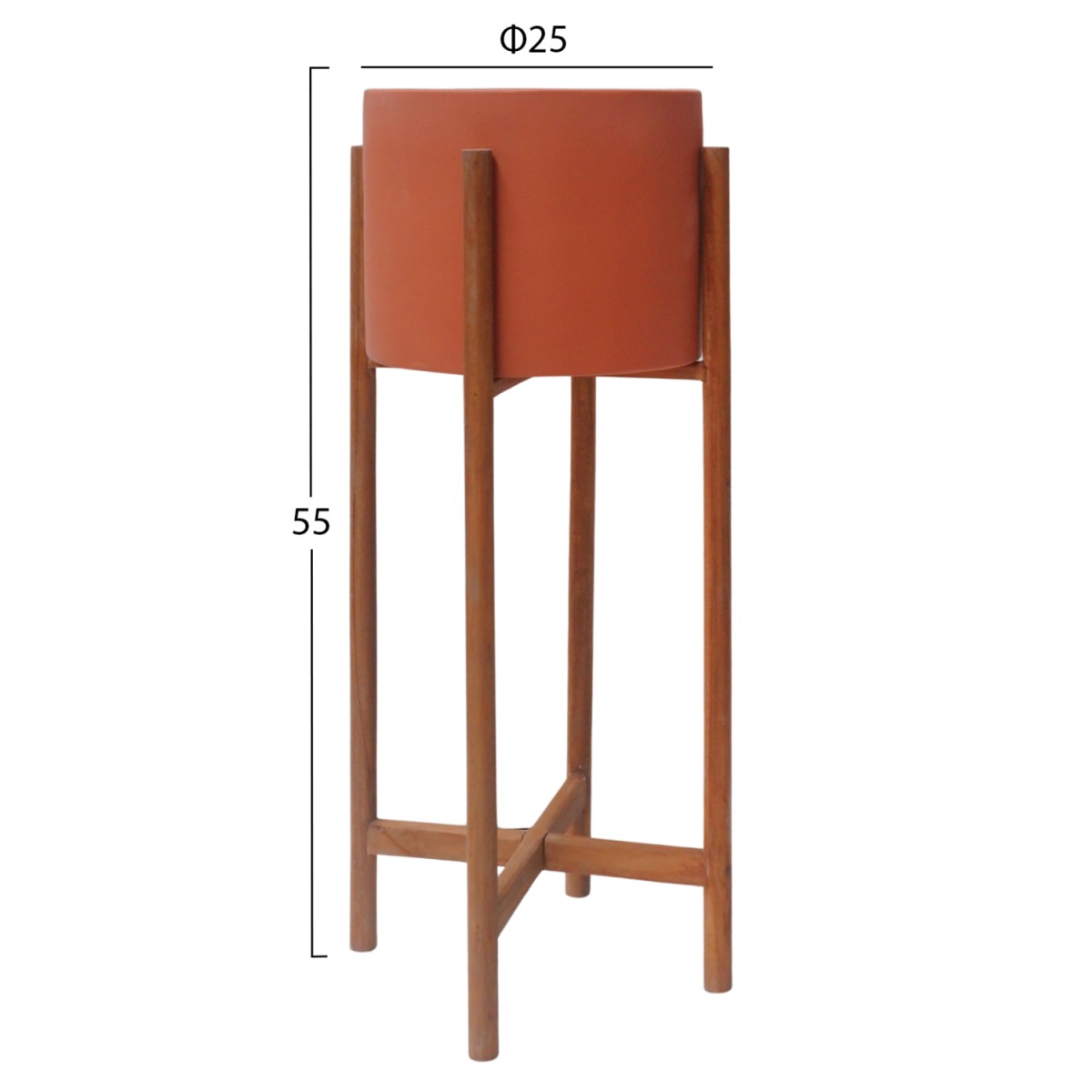 ΓΛΑΣΤΡΑ ΕΣΩΤ.ΧΩΡΟΥ RENTIL HM4684.08S FIBER CEMENT ΧΡΩΜΑ ΤΕΡΑΚΟΤΑ--ΒΑΣΗ TEAK Φ27x56Υ