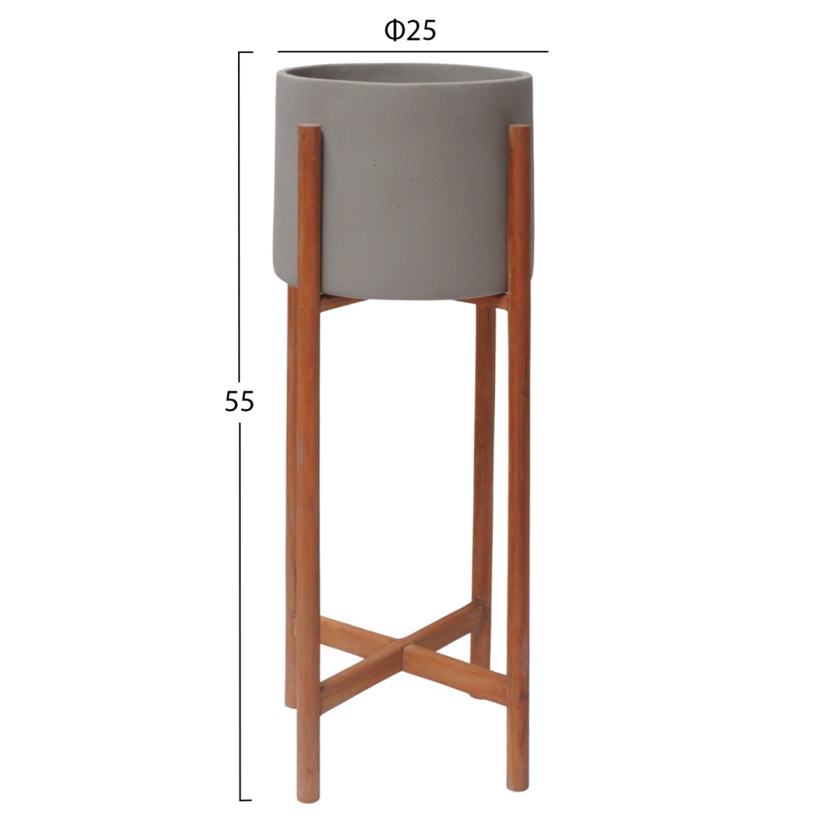 ΓΛΑΣΤΡΑ ΕΣΩΤ.ΧΩΡΟΥ RENTIL HM4684.03S FIBER CEMENT ΧΡΩΜΑ ΓΚΡΙ--ΒΑΣΗ TEAK Φ27x56Υ