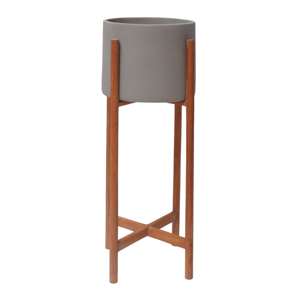 ΓΛΑΣΤΡΑ ΕΣΩΤ.ΧΩΡΟΥ RENTIL HM4684.03S FIBER CEMENT ΧΡΩΜΑ ΓΚΡΙ--ΒΑΣΗ TEAK Φ27x56Υ